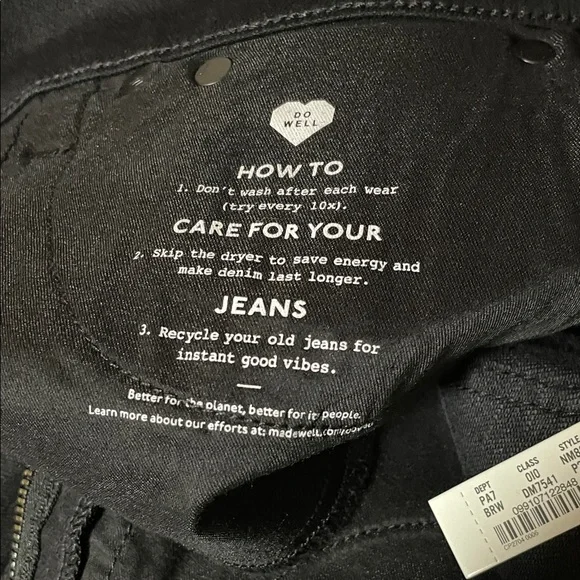 MADEWELL The Perfect Vintage wide-Leg Black Women's jeans - Picture 12 of 12